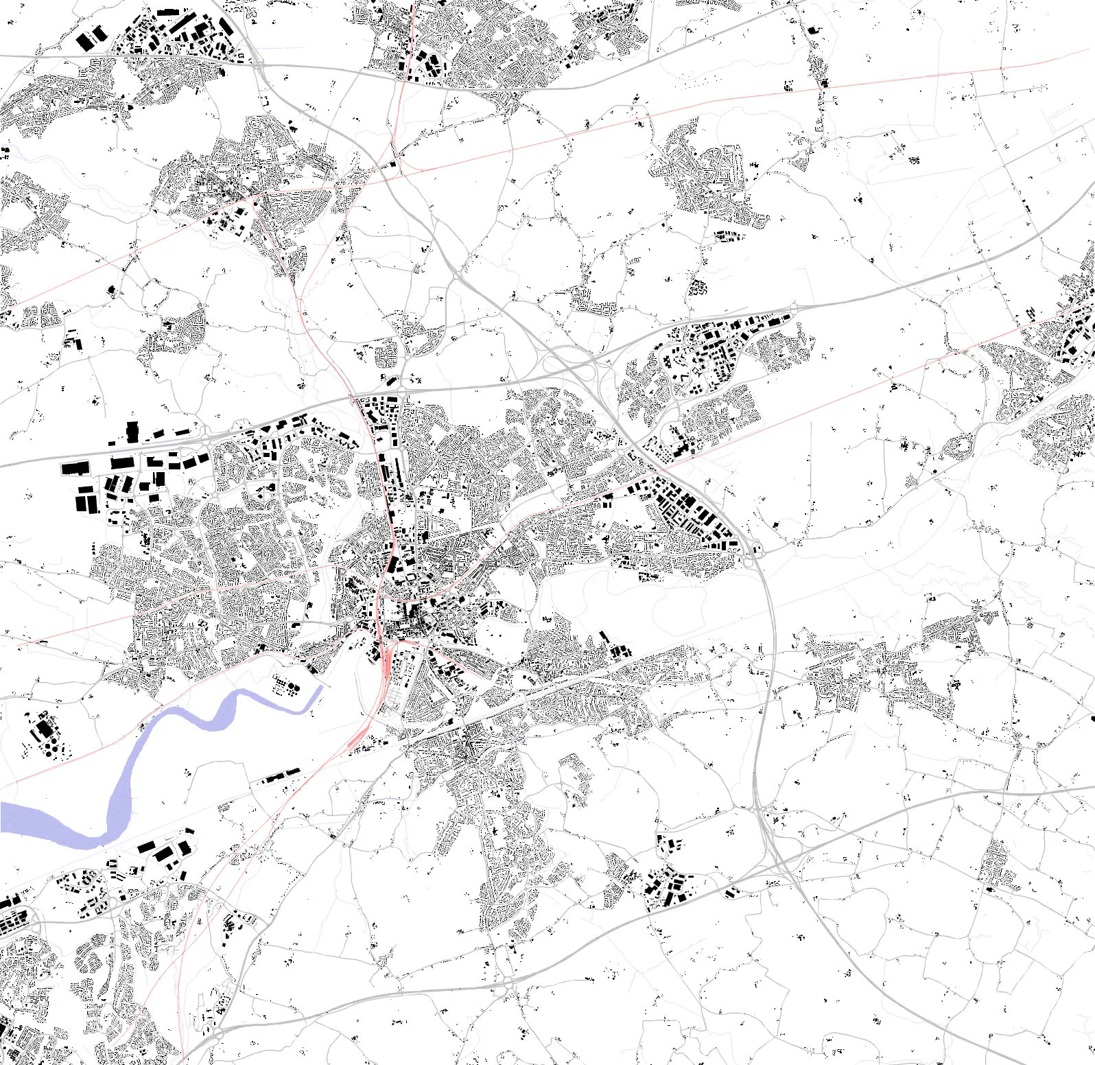 Warrington figure ground plan