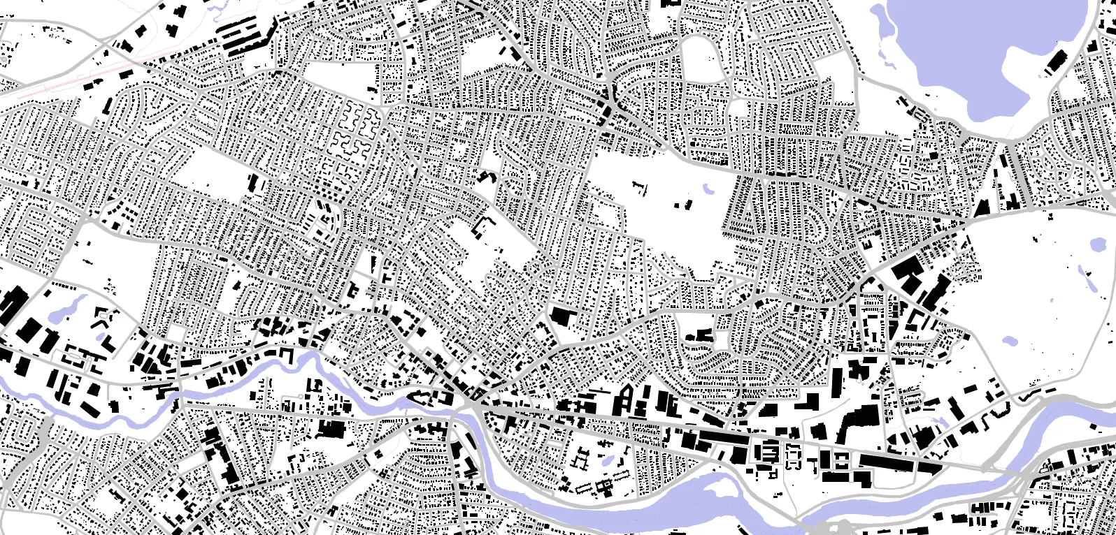 Watertown figure ground plan