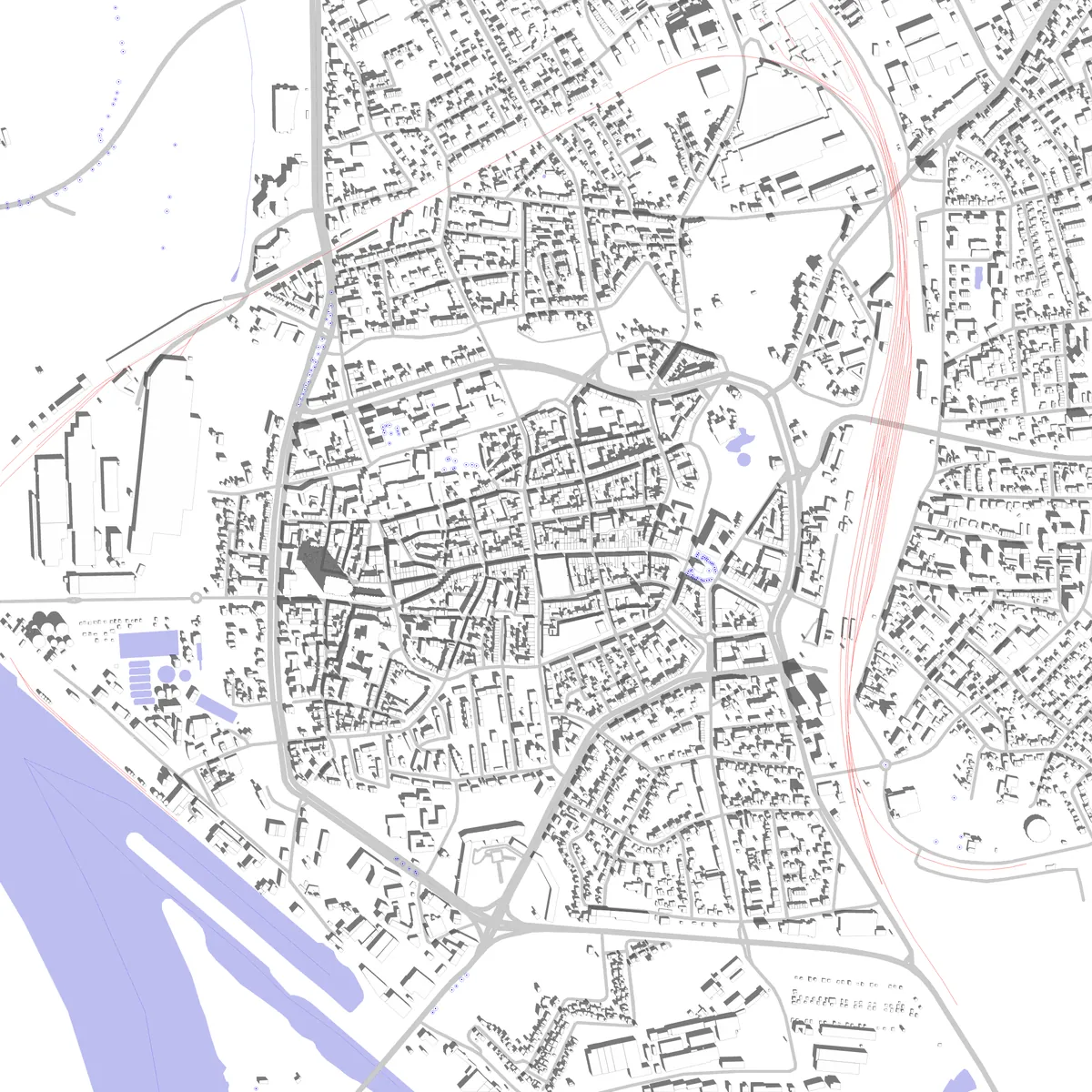 Wesel Lageplan (2,5 km)