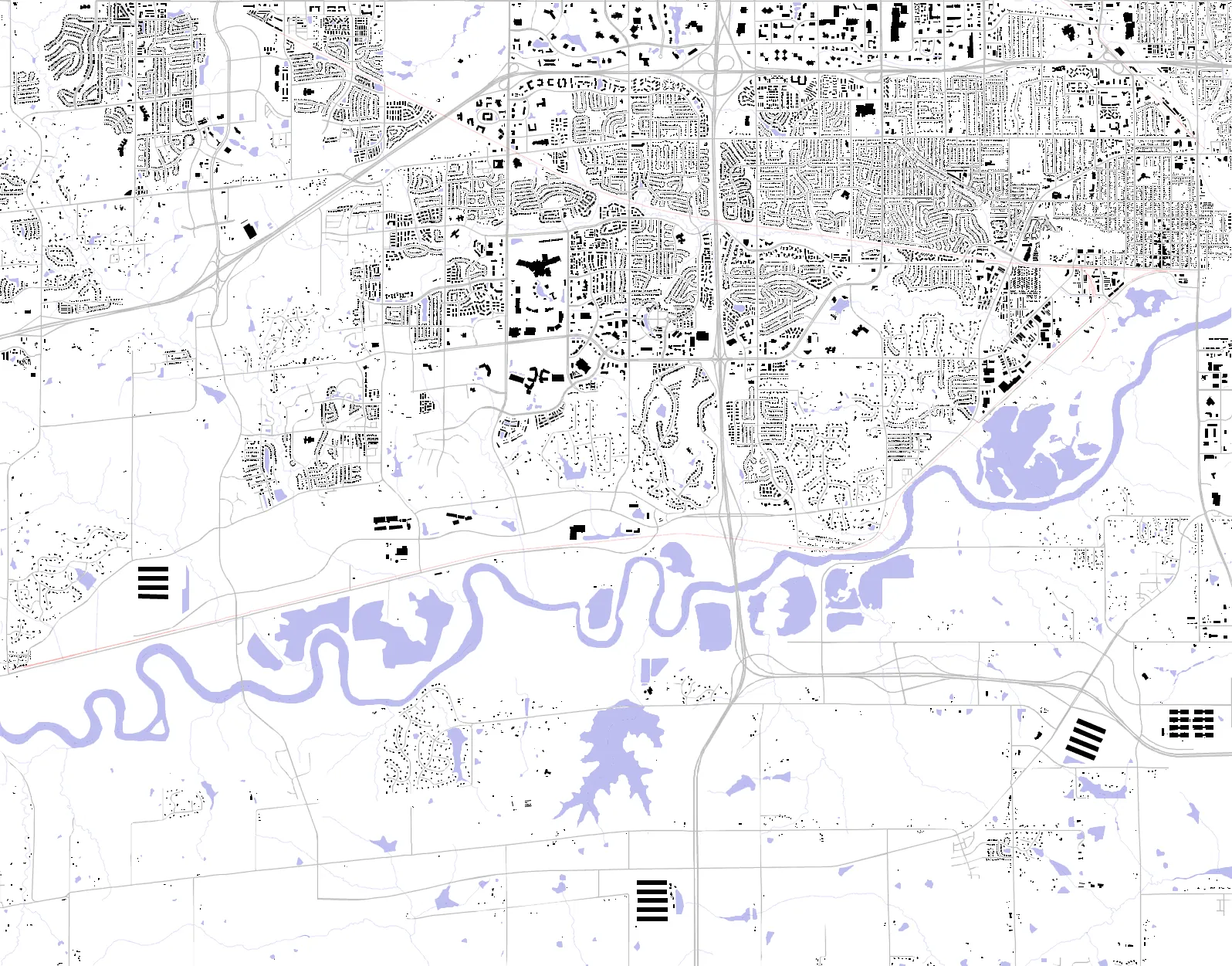 West Des Moines figure ground plan