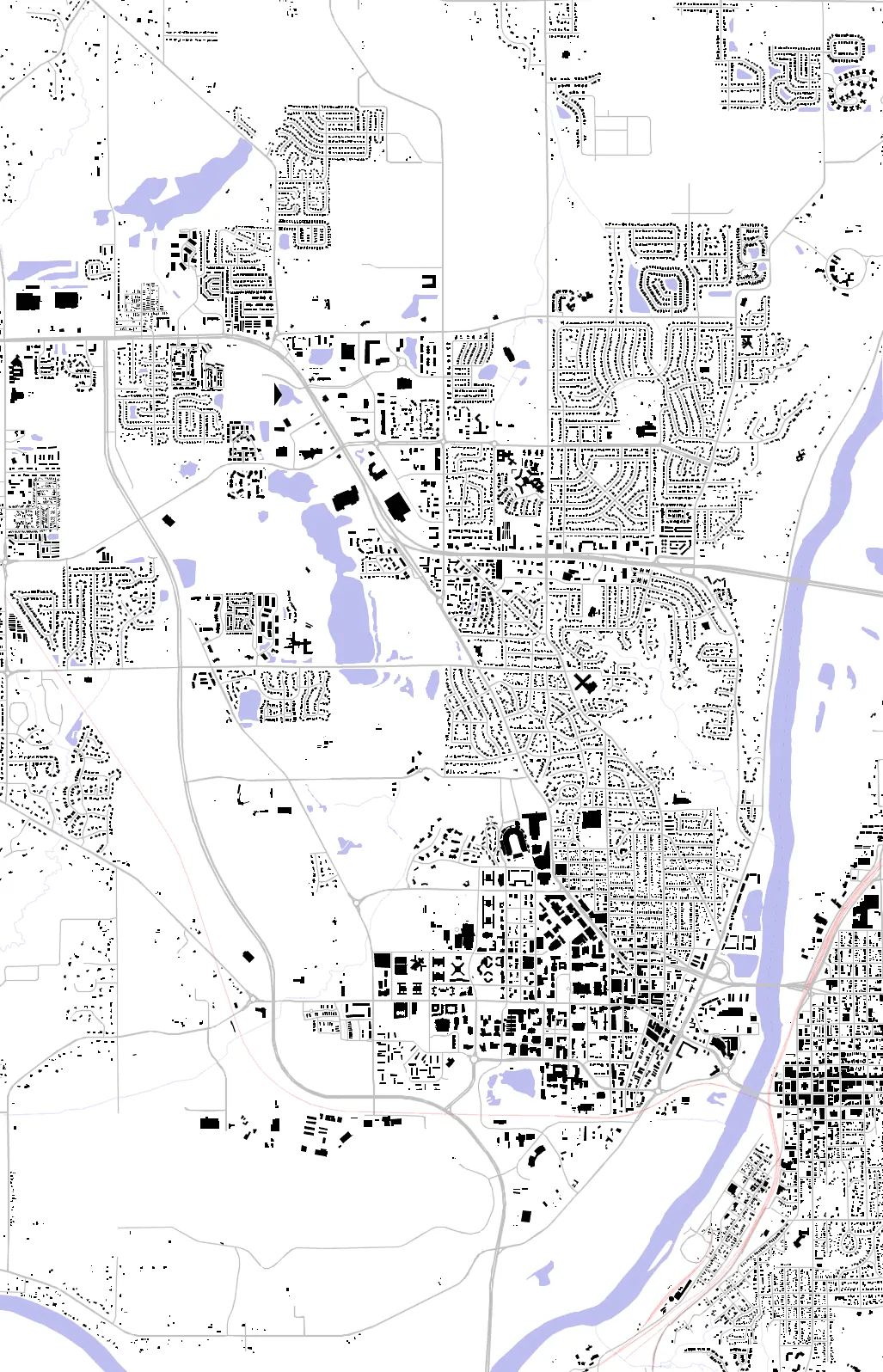 West Lafayette figure ground plan