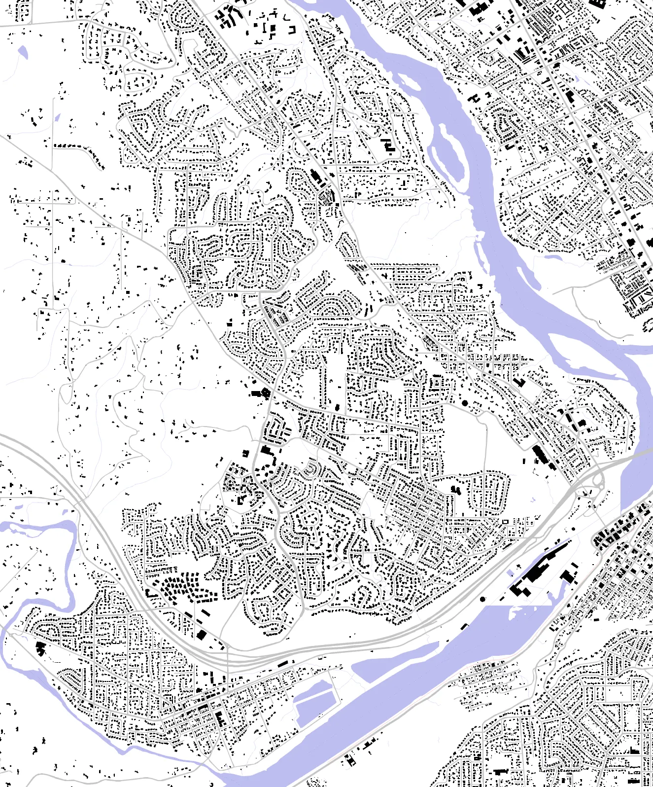 West Linn figure ground plan