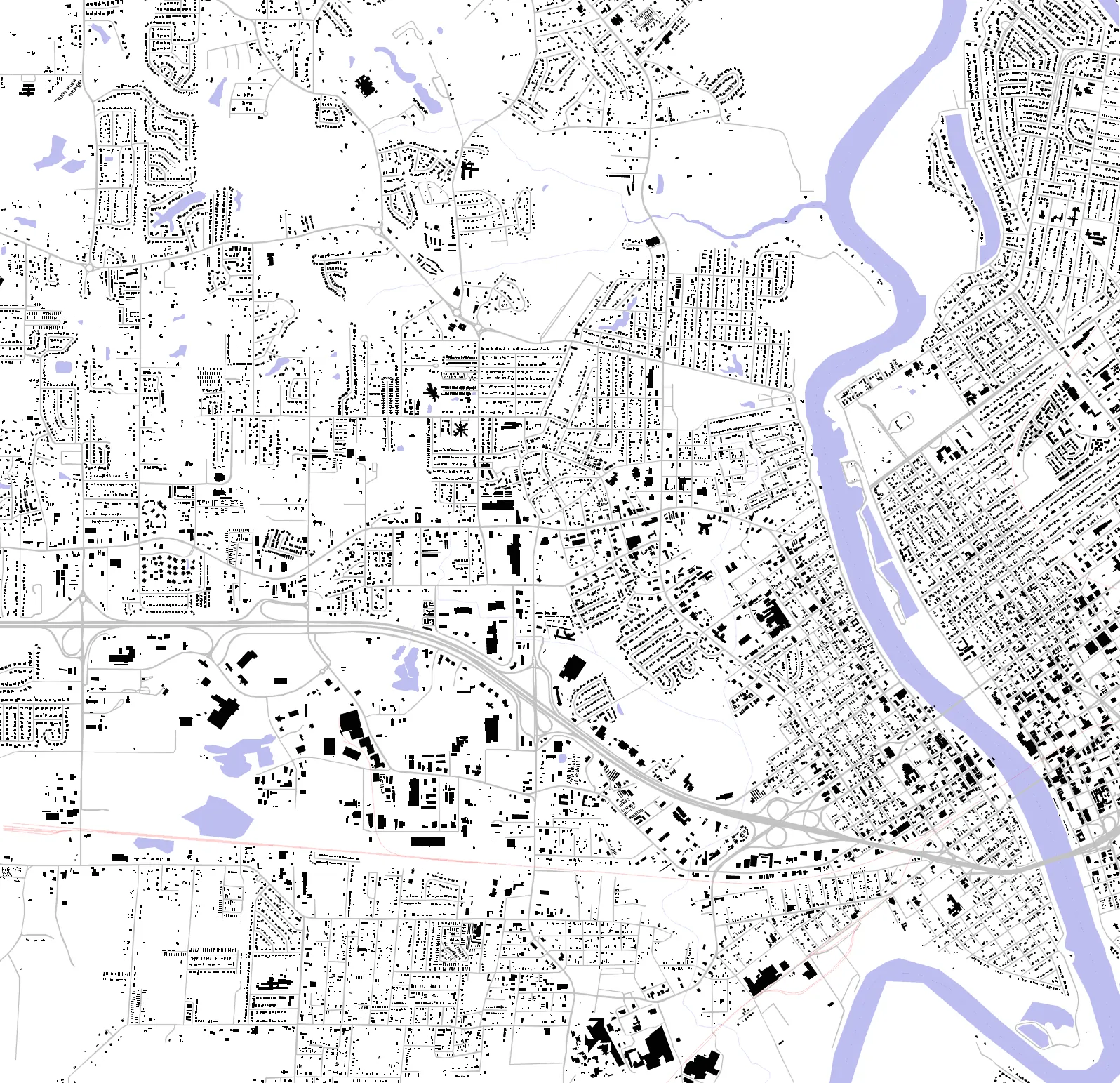 West Monroe figure ground plan