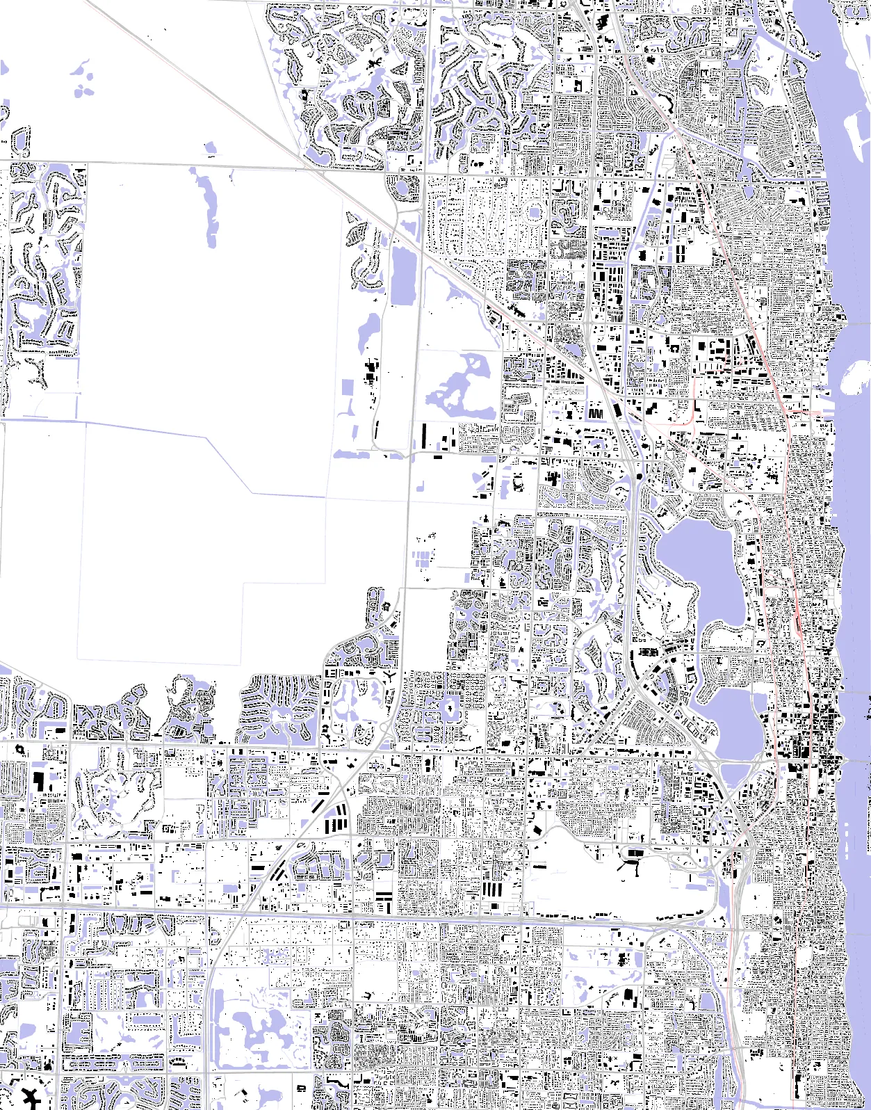 West Palm Beach figure ground plan