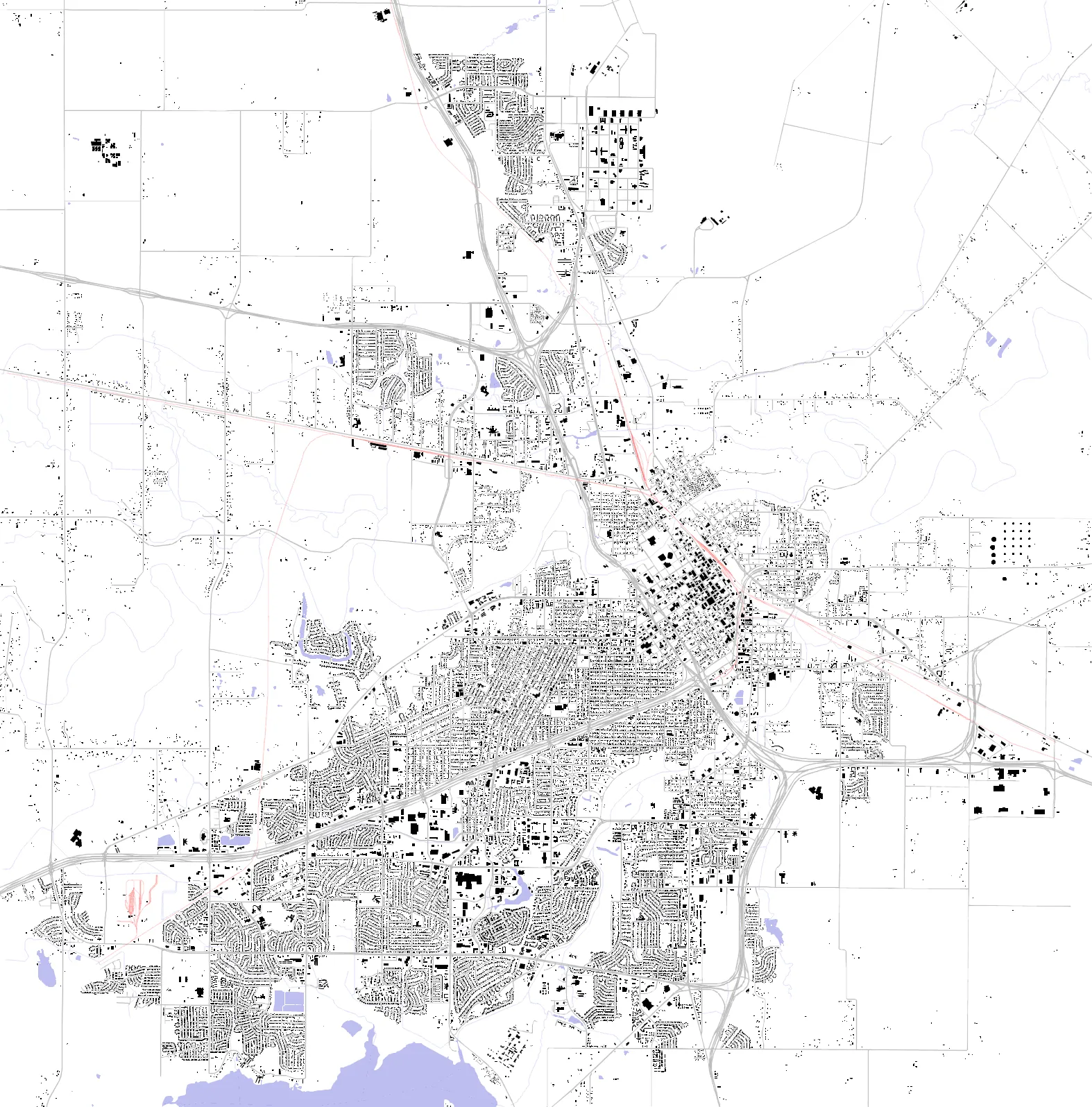 Wichita Falls figure ground plan