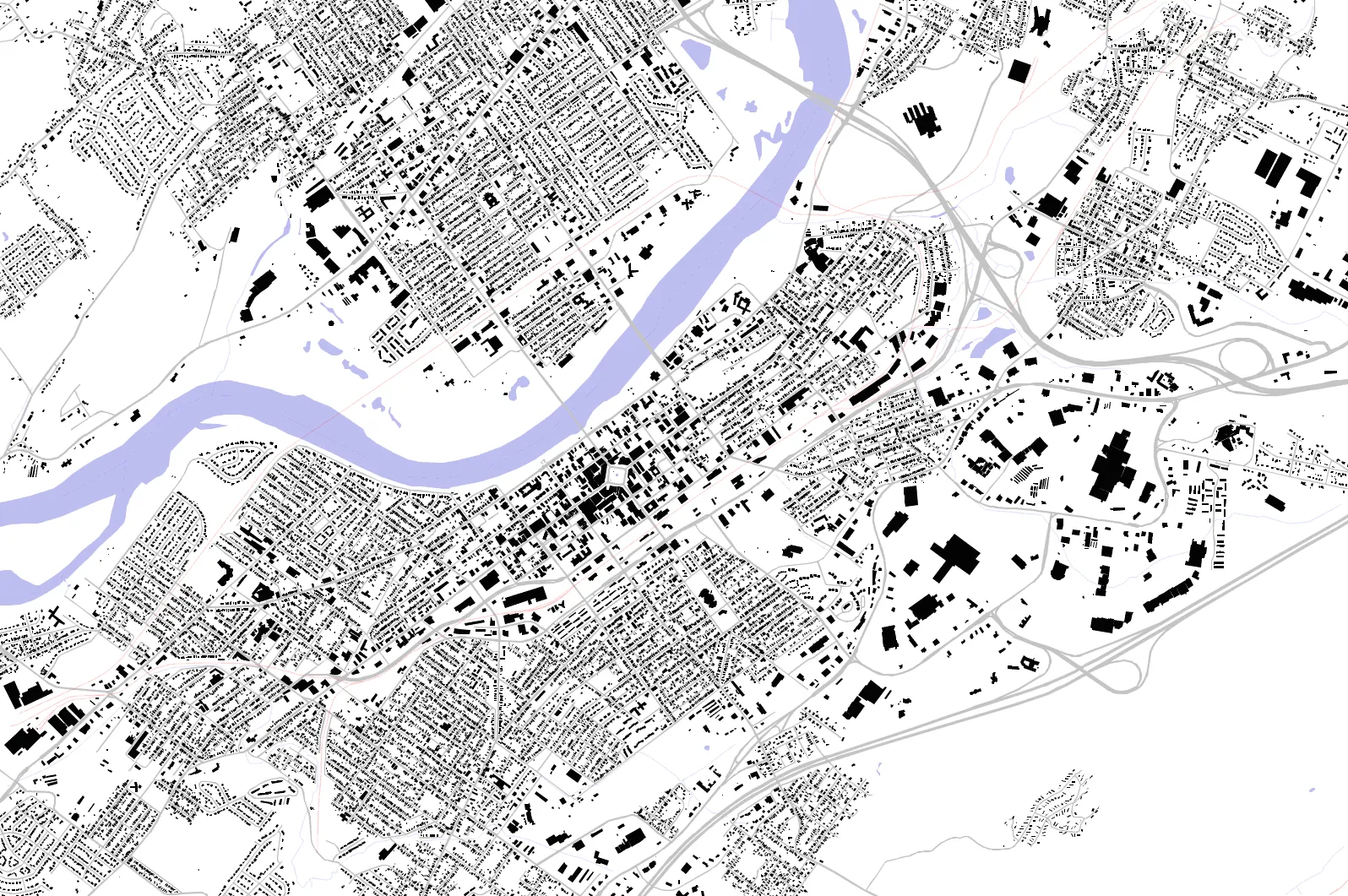 Wilkes-Barre figure ground plan