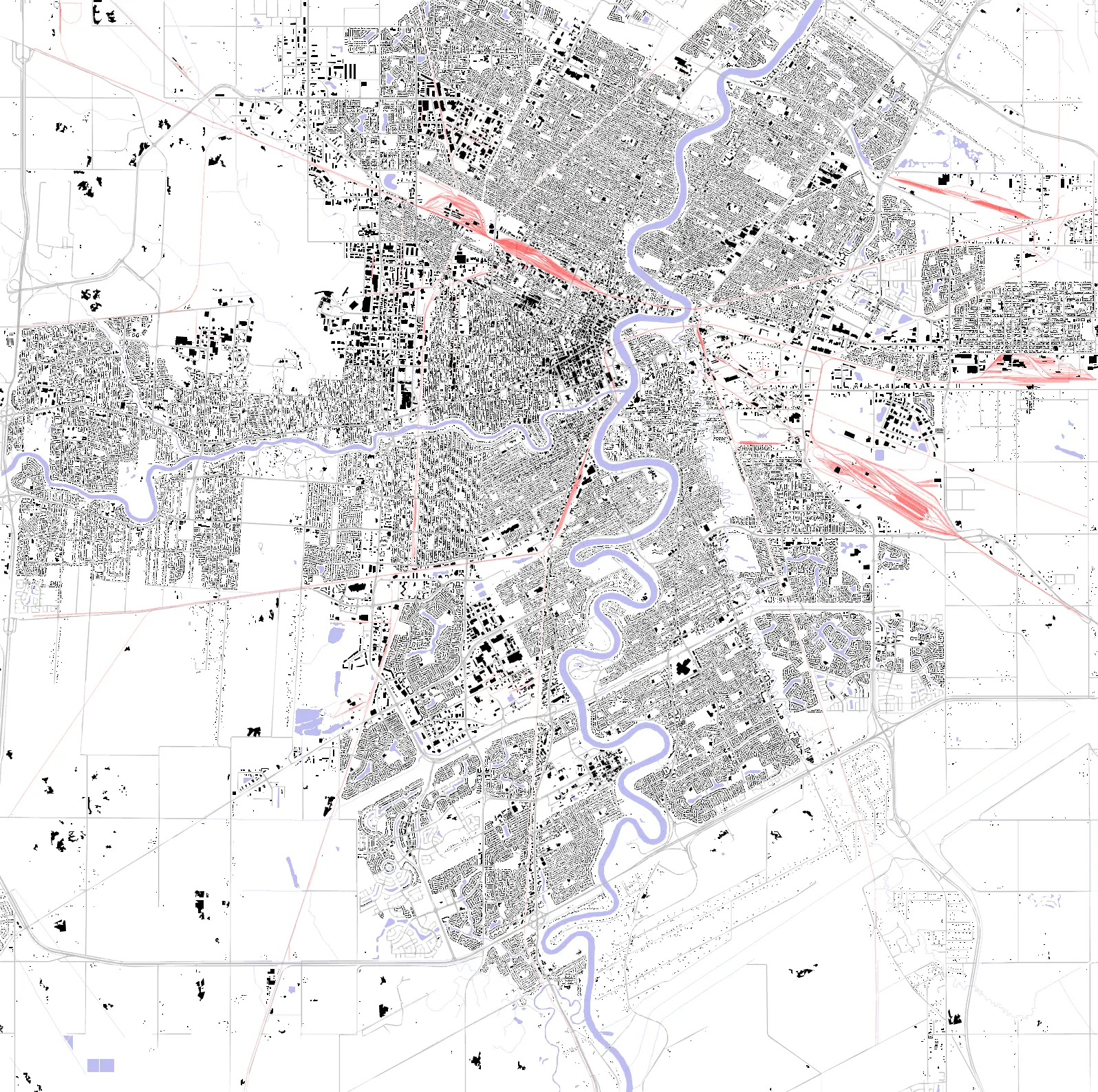 Winnipeg figure ground plan