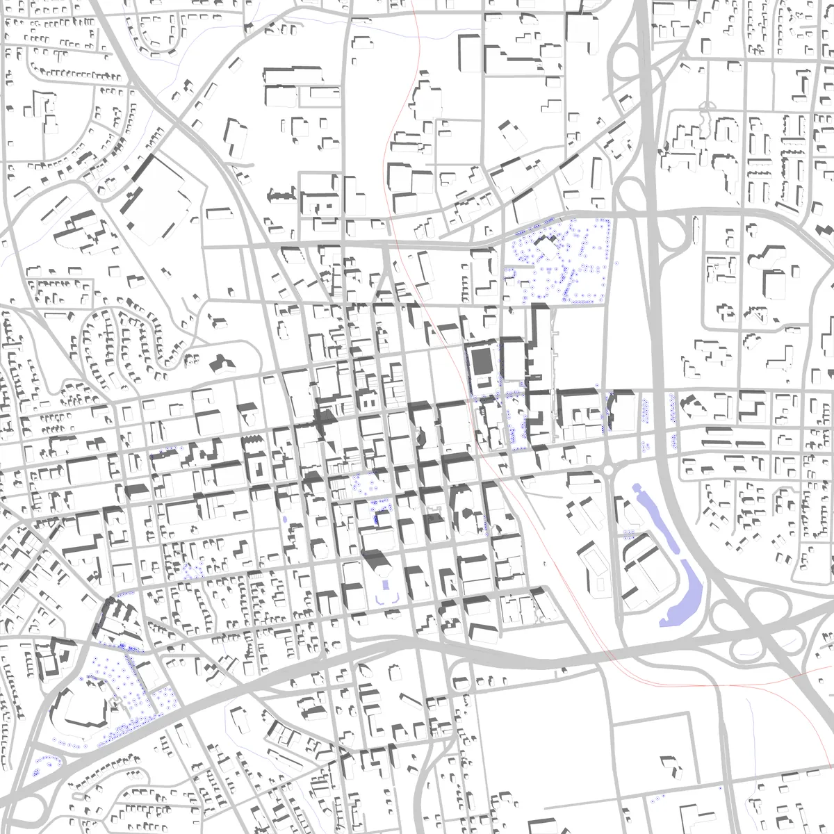 Winston-Salem site plan (2.5 km)