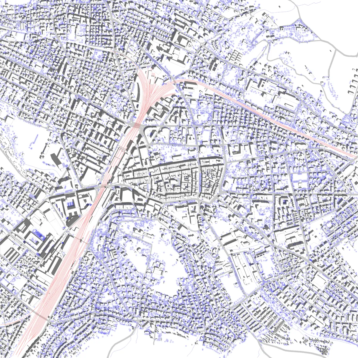 Winterthur Lageplan (2,5 km)