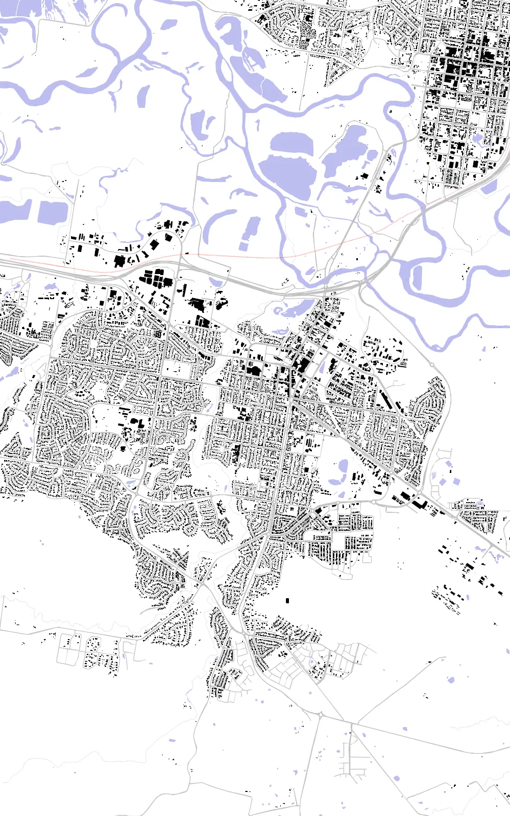 Wodonga figure ground plan