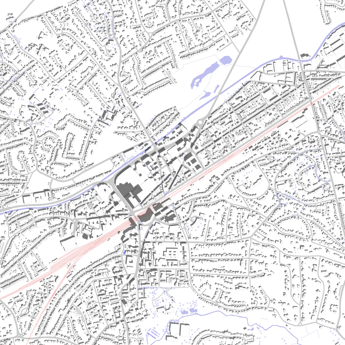 Woking site plan (2.5 km)