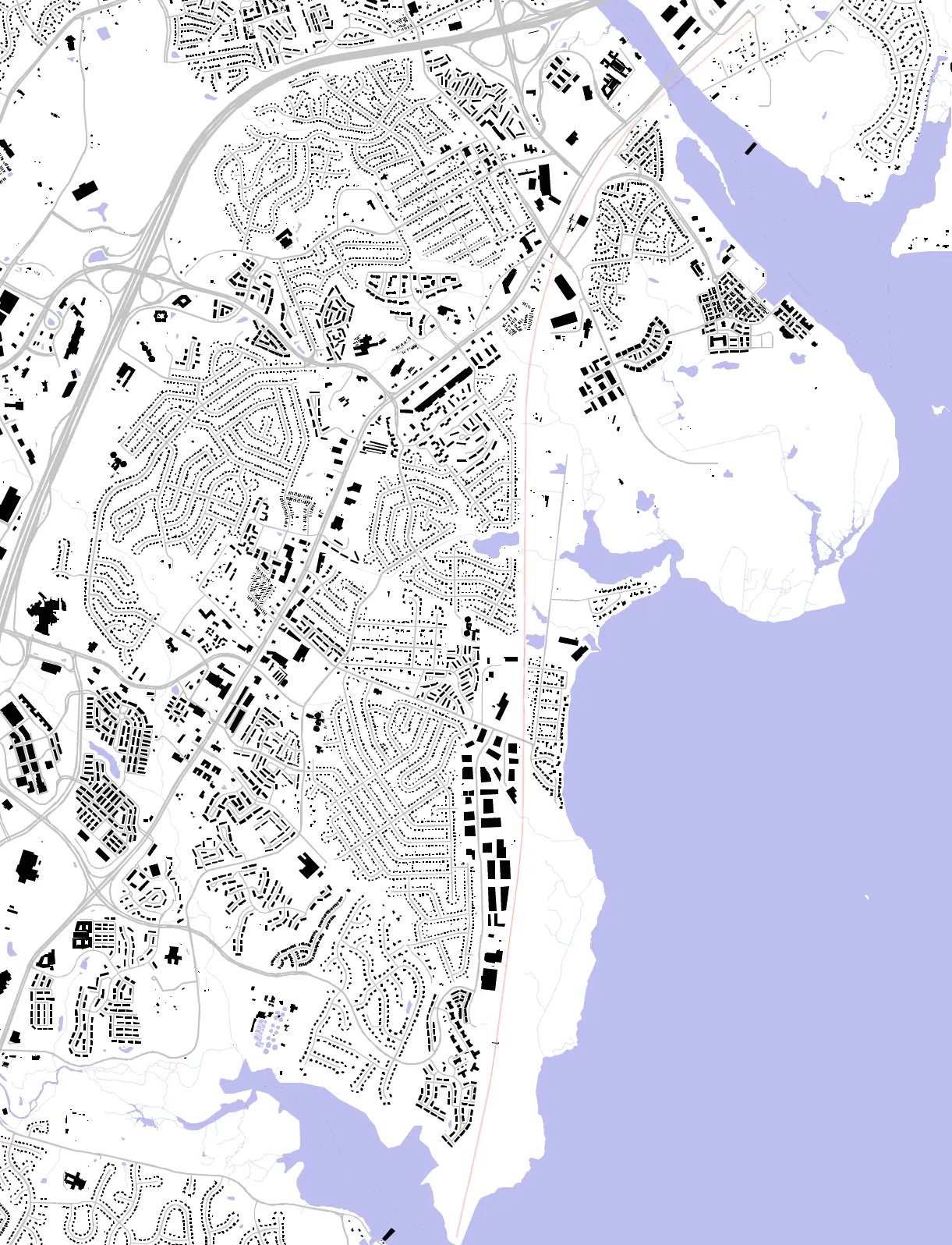 Woodbridge figure ground plan