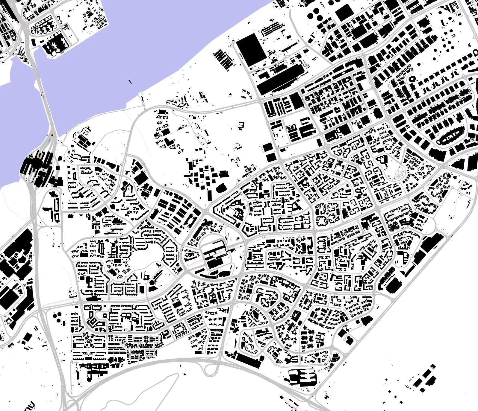 Woodlands figure ground plan