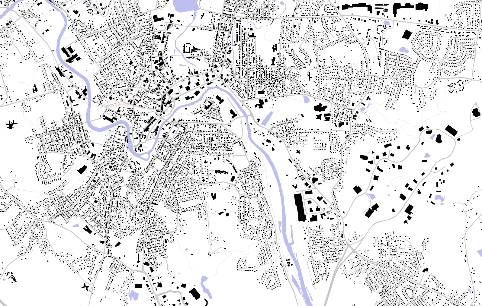 Woonsocket figure ground plan