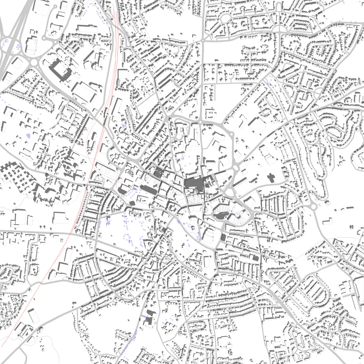 Wrexham site plan (2.5 km)