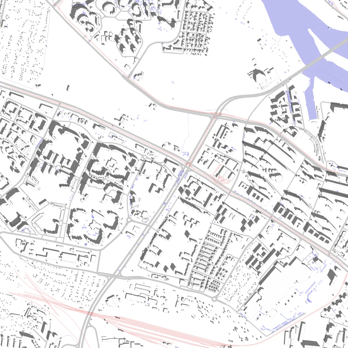 Wrocław site plan (2.5 km)