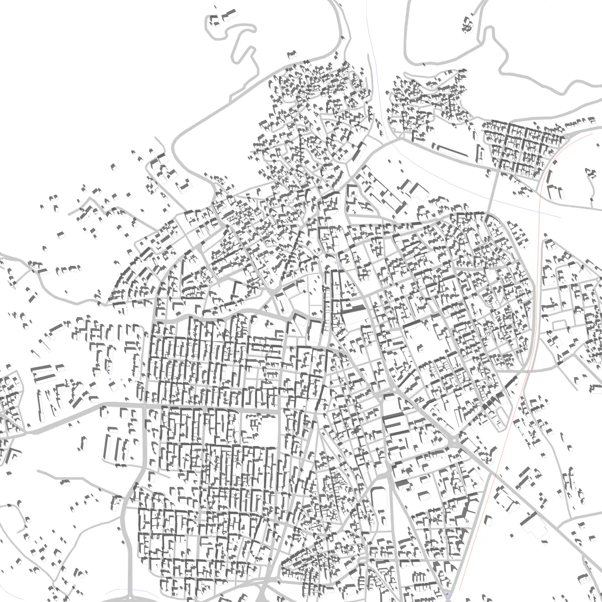 Ξάνθη: χαρτογραφικό υπόβαθρο (2,5 km)
