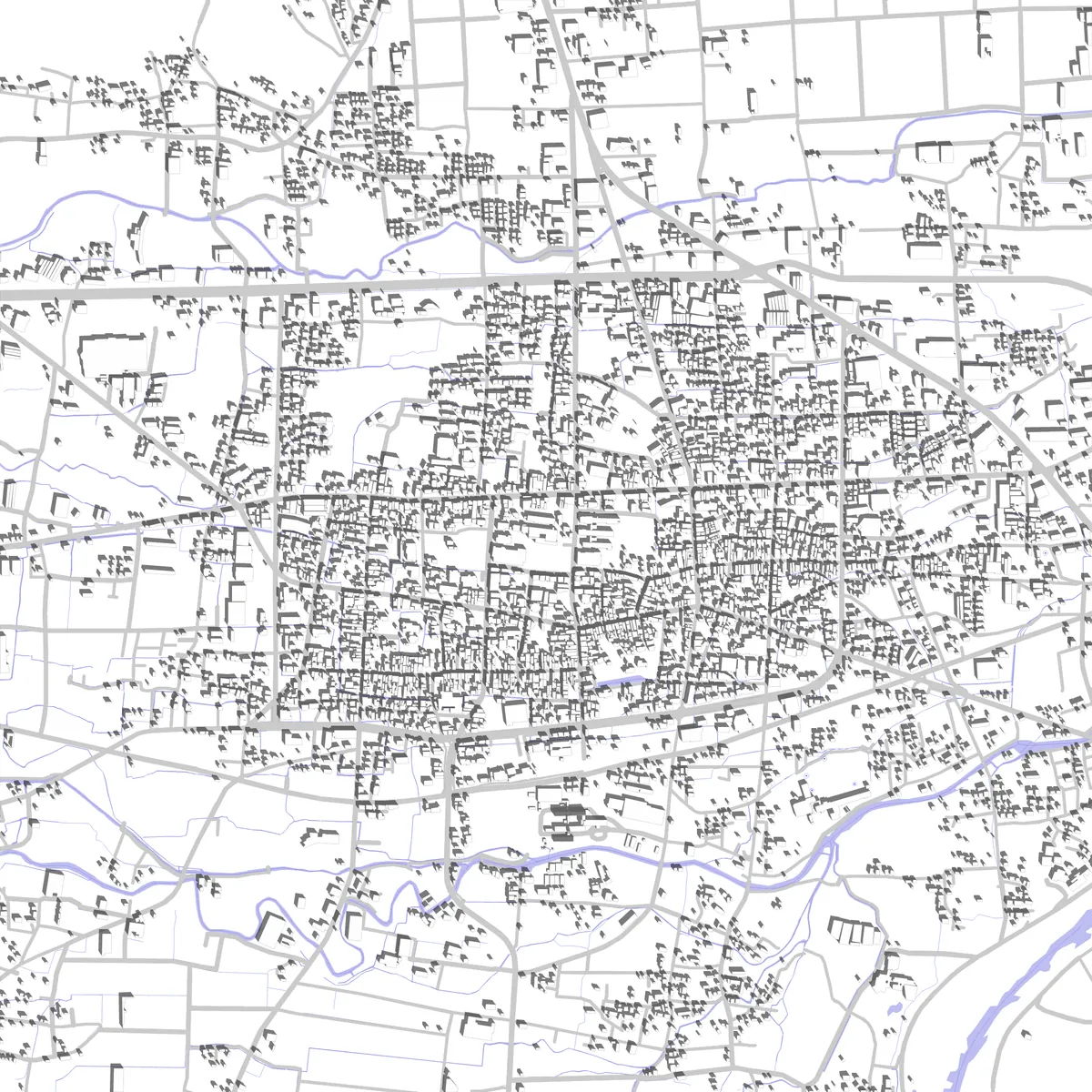 八女 敷地図 (2.5 km)