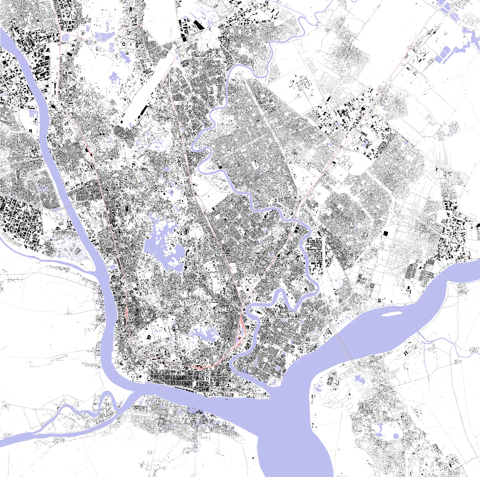 Yangon figure ground plan