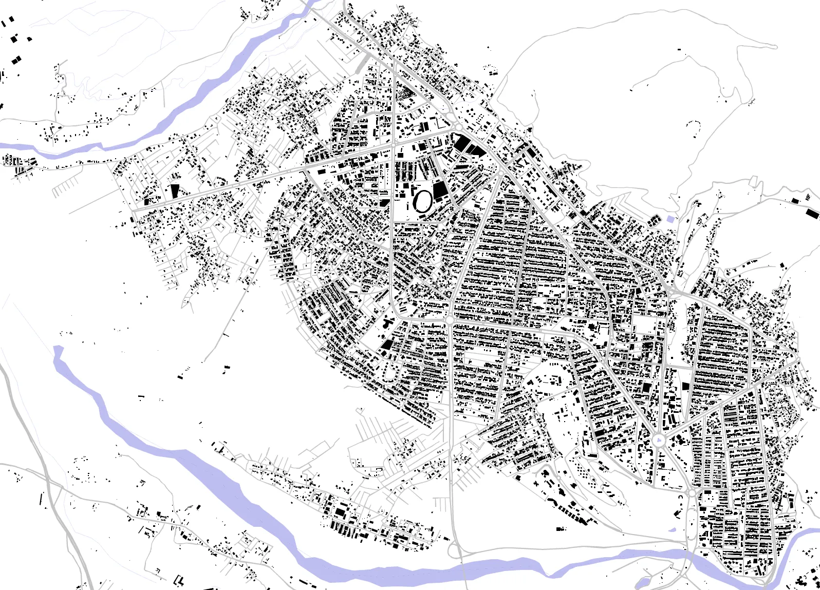 Yasuj figure ground plan
