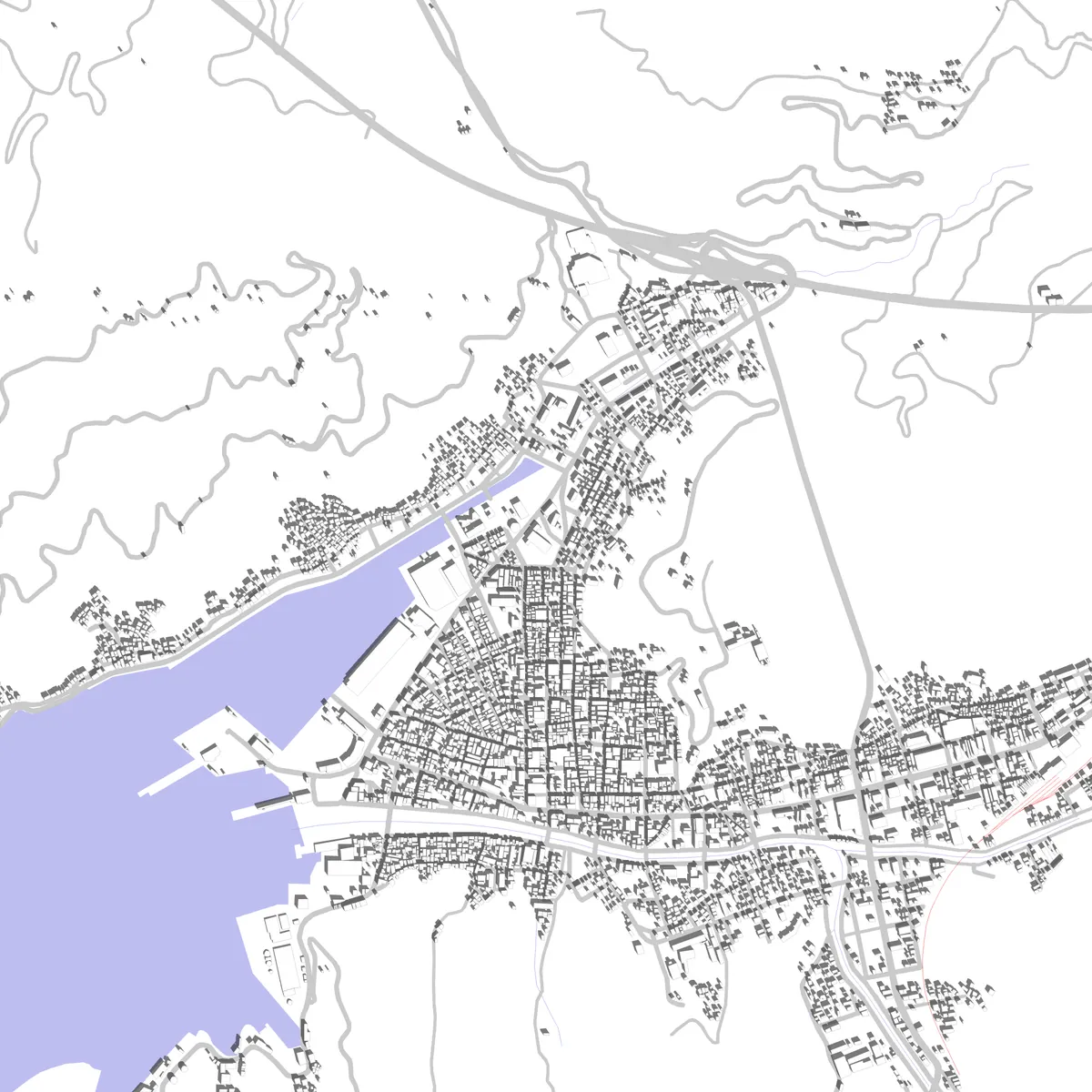 八幡浜 敷地図 (2.5 km)