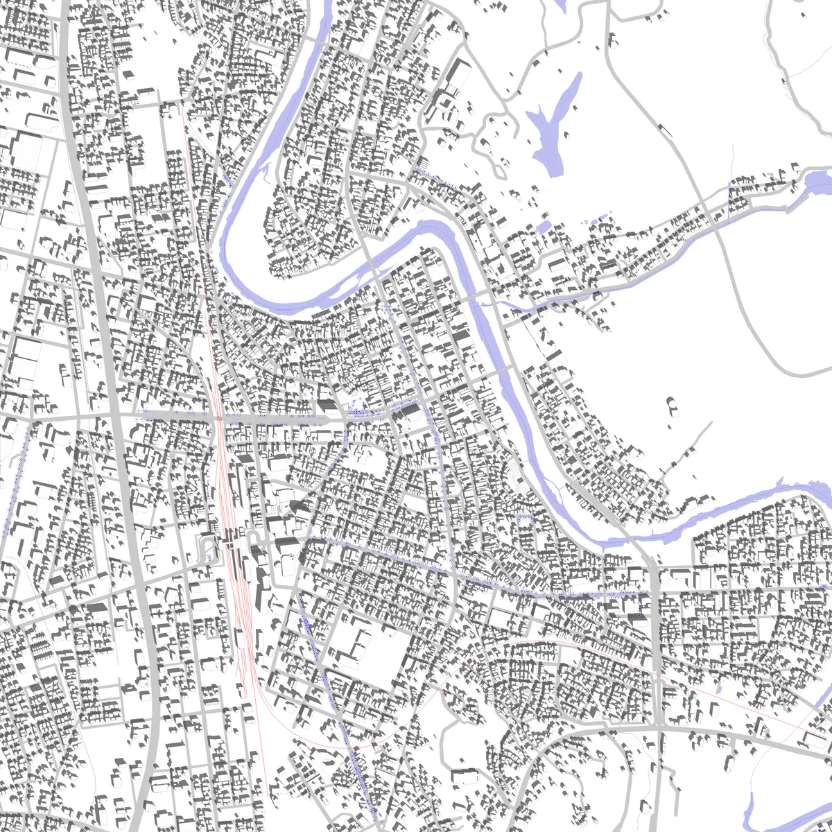 横手 敷地図 (2.5 km)