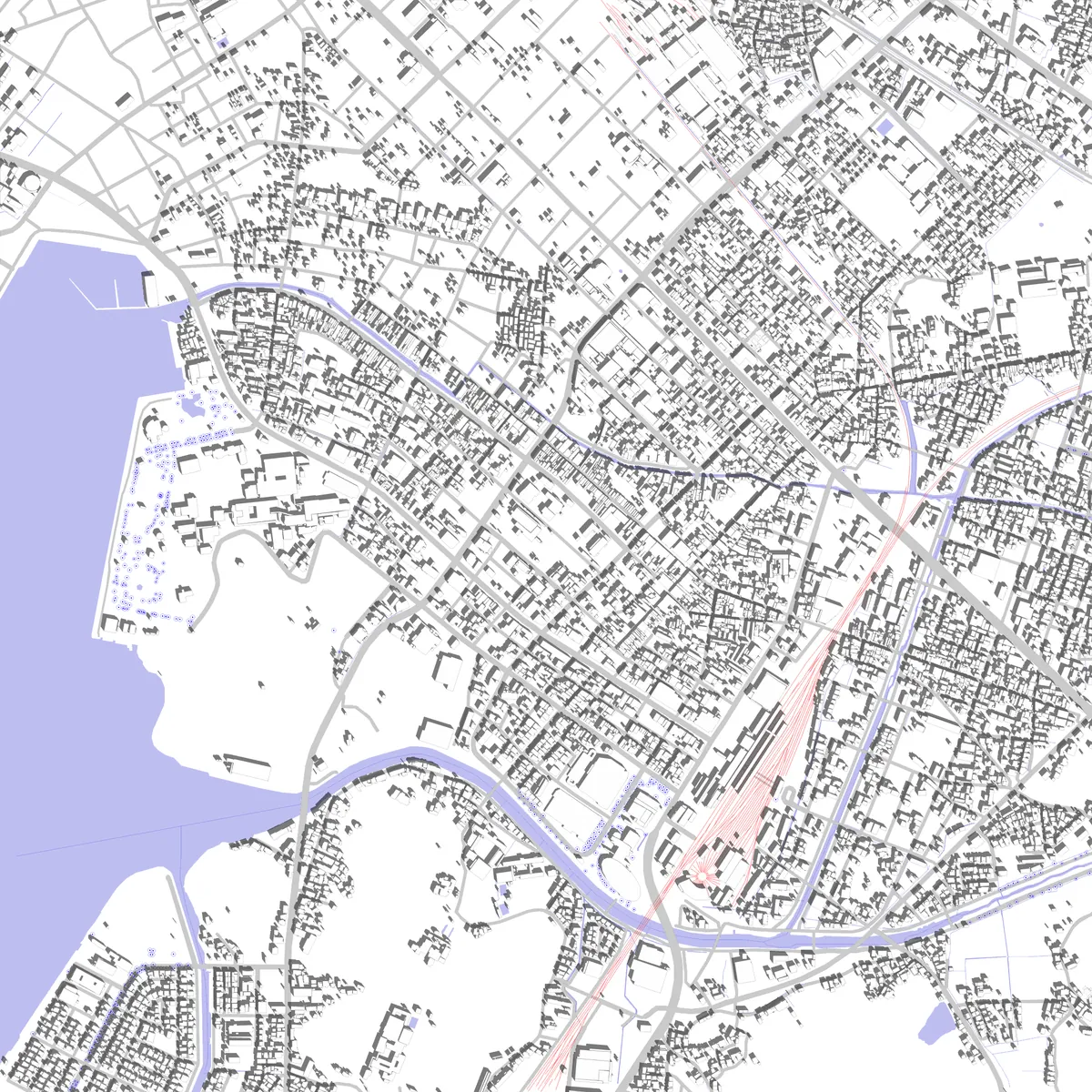 Yonago site plan (2.5 km)
