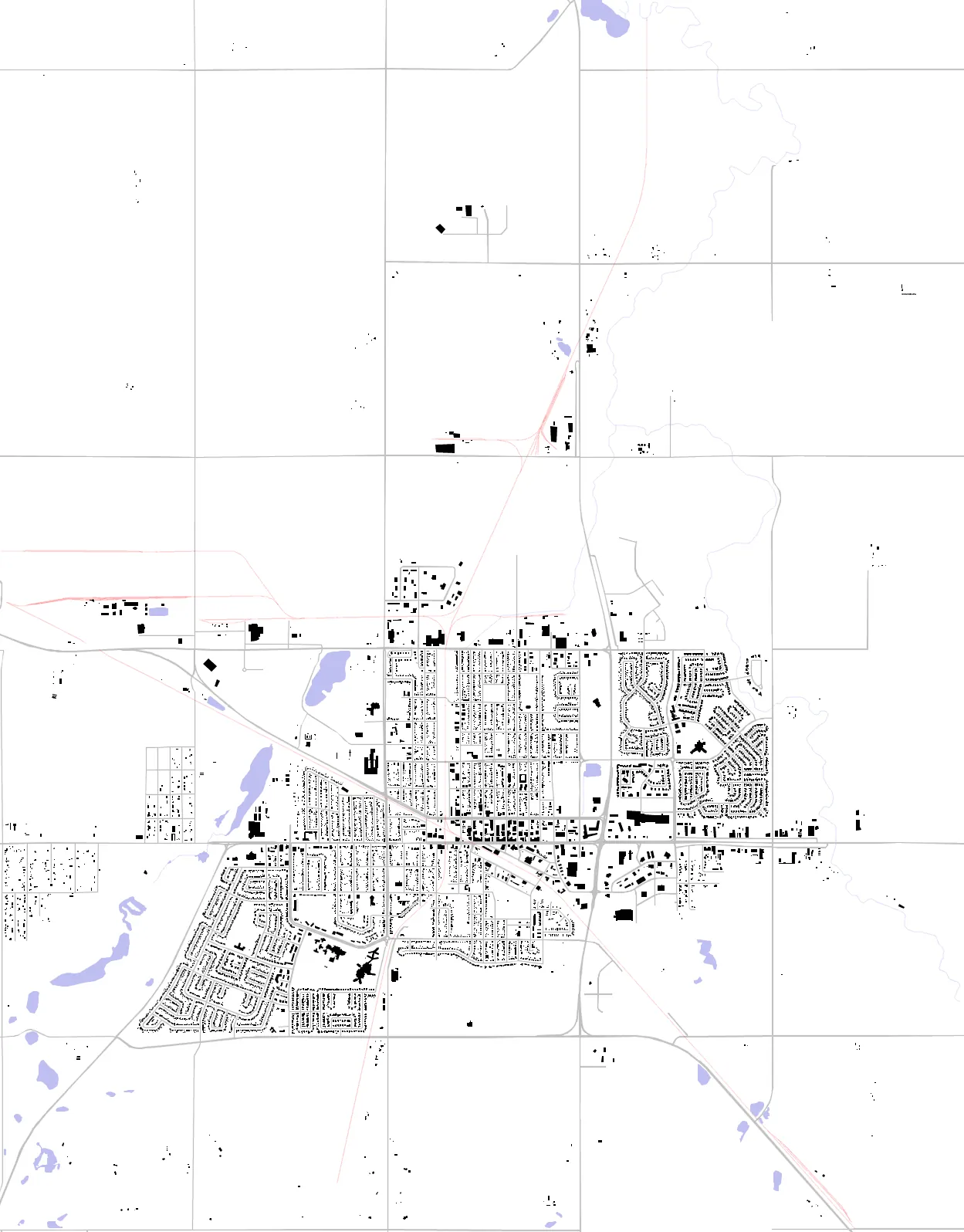 Yorkton figure ground plan