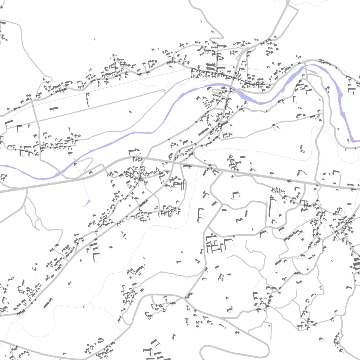 由布 敷地図 (2.5 km)
