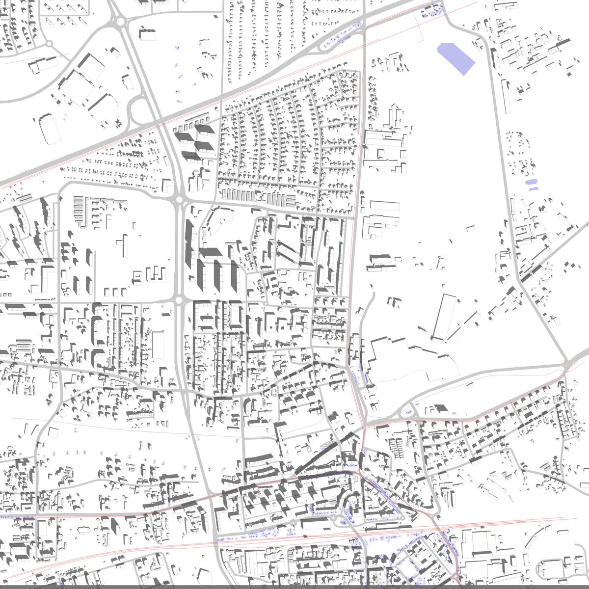 Zabrze plan zagospodarowania (2,5 km)