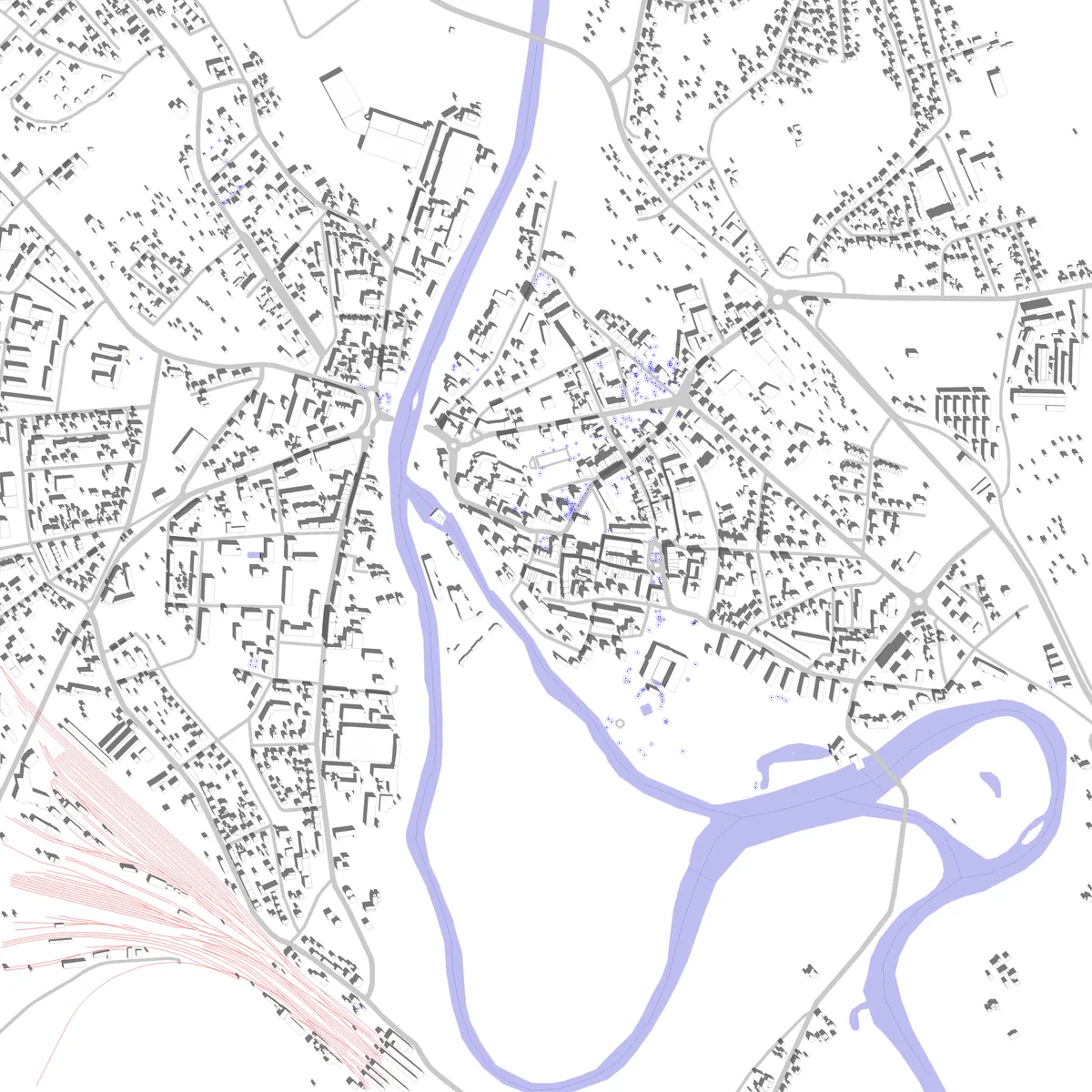 Żagań site plan (2.5 km)