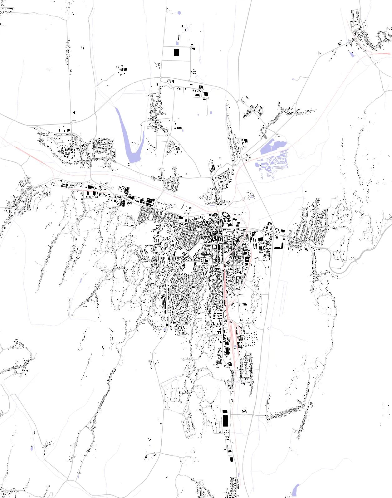 Zalaegerszeg figure ground plan