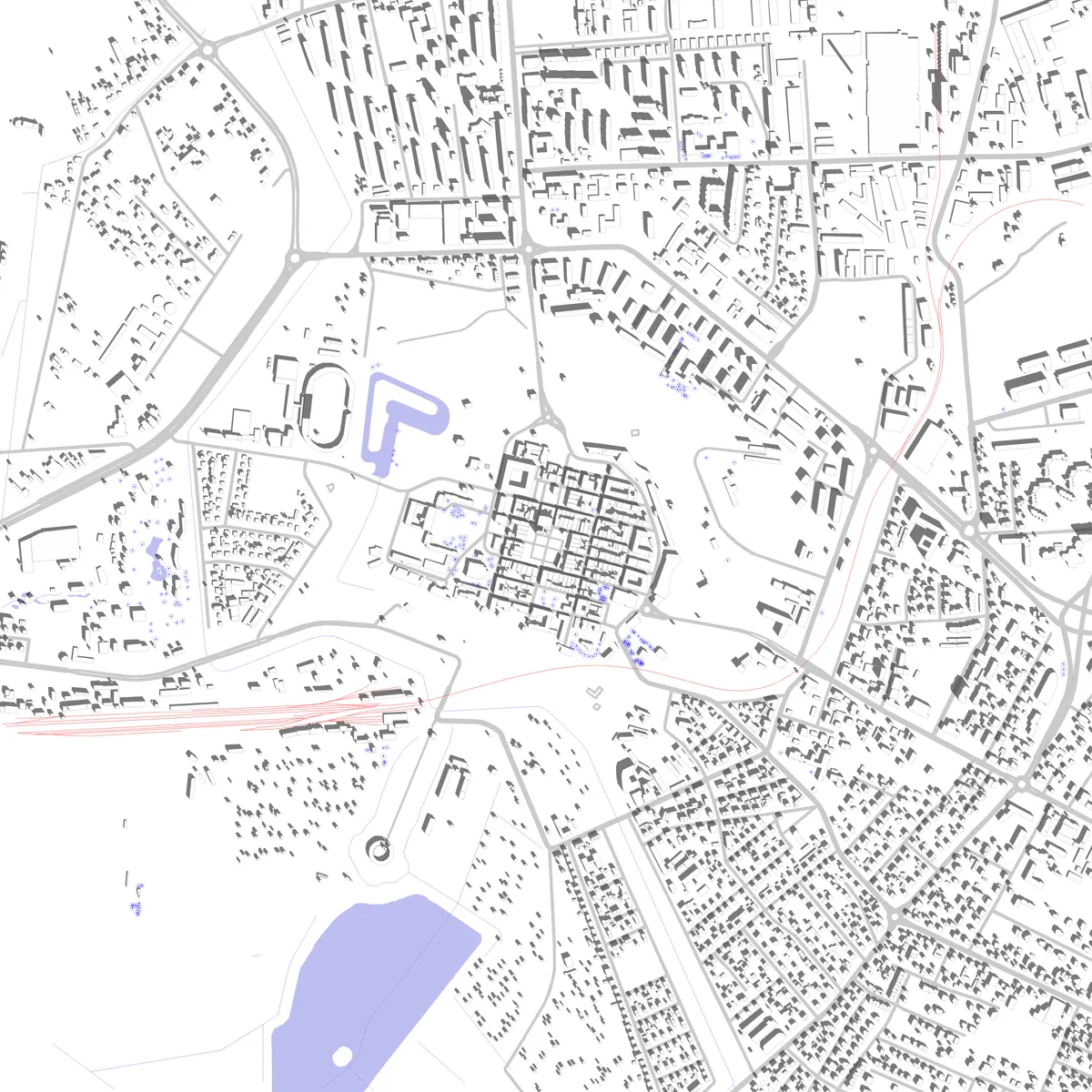 Zamość plan zagospodarowania (2,5 km)