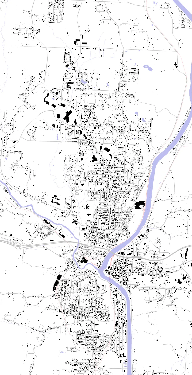Zanesville figure ground plan