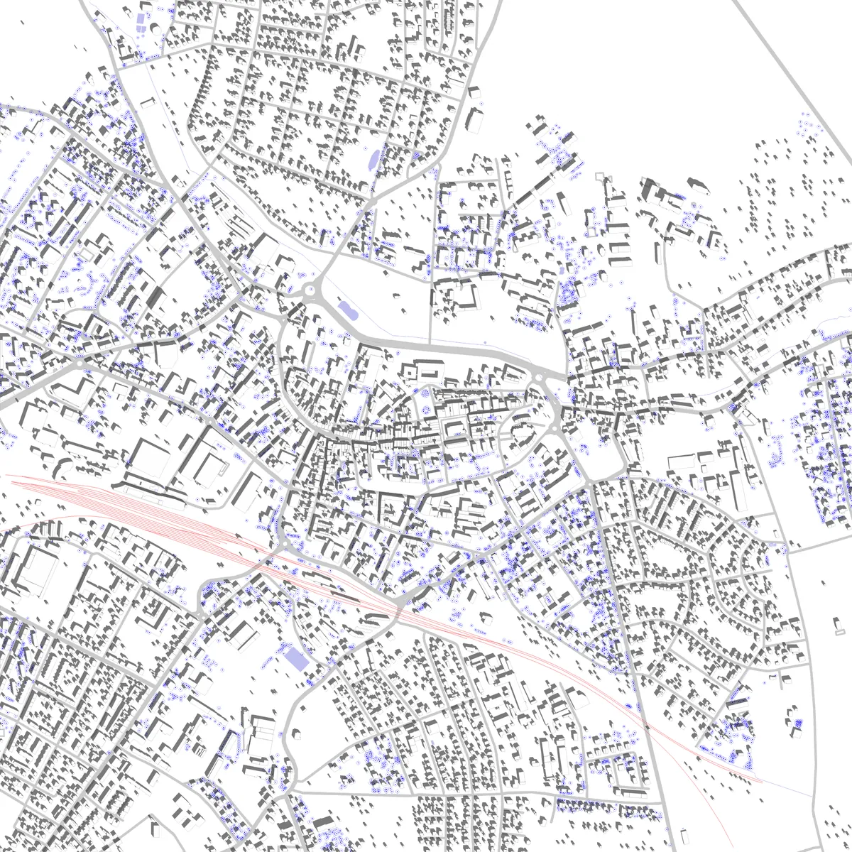 Żary site plan (2.5 km)