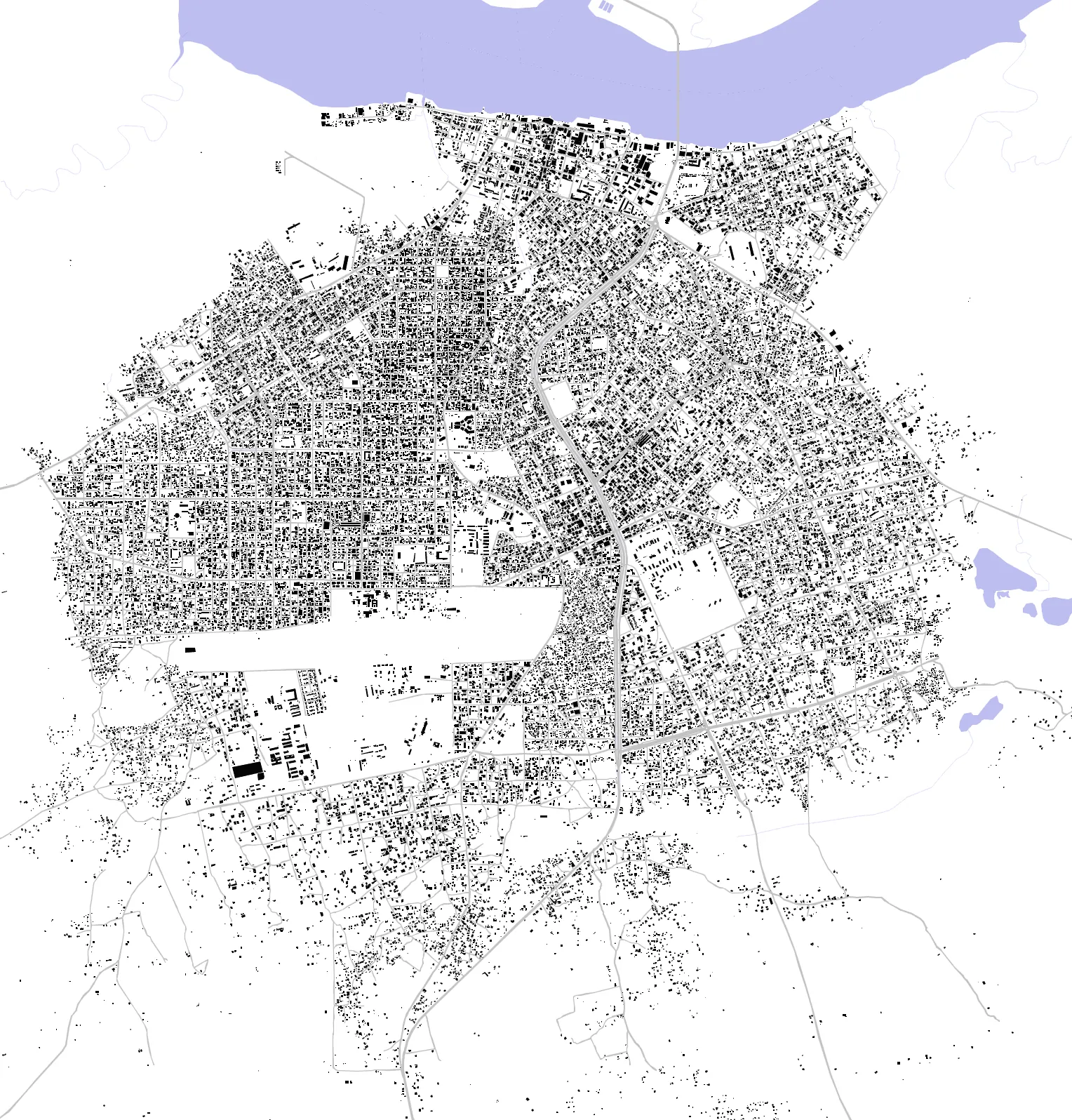 Ziguinchor figure ground plan