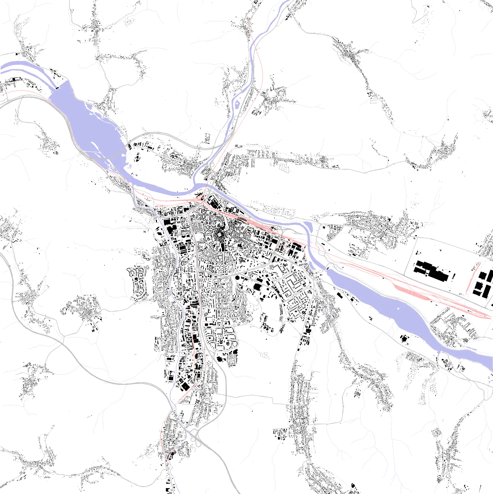 Žilina figure ground plan