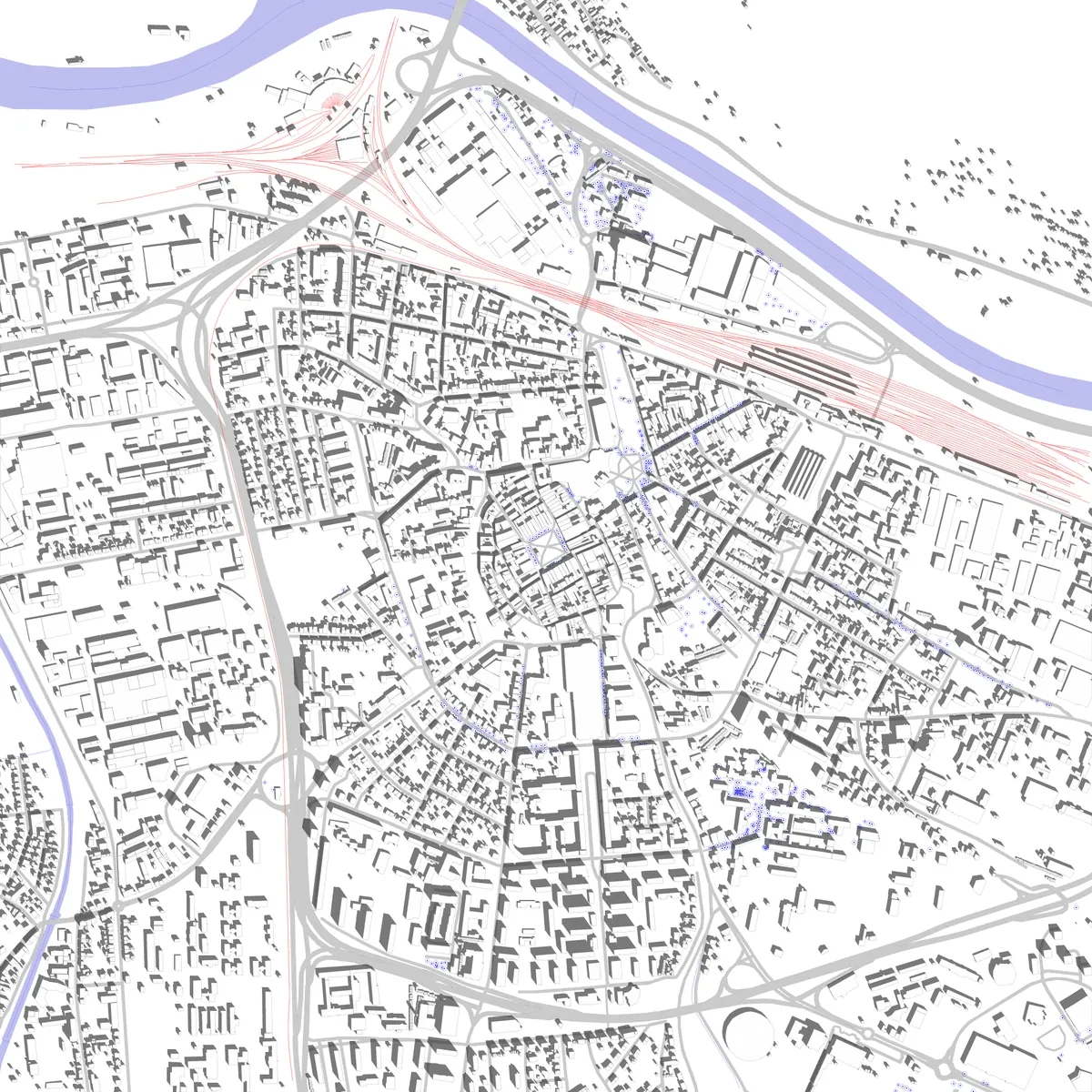 Žilina site plan (2.5 km)