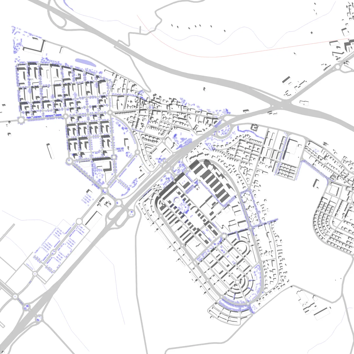 Zizur Mayor plano de situación (2.5 km)