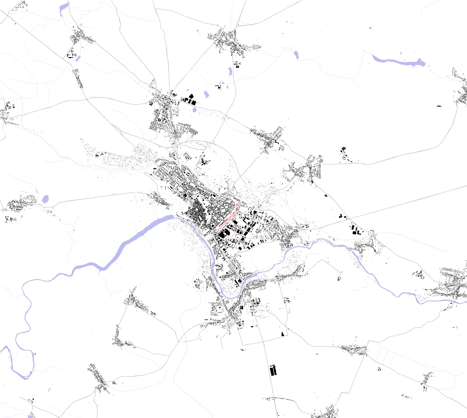 Znojmo figure ground plan