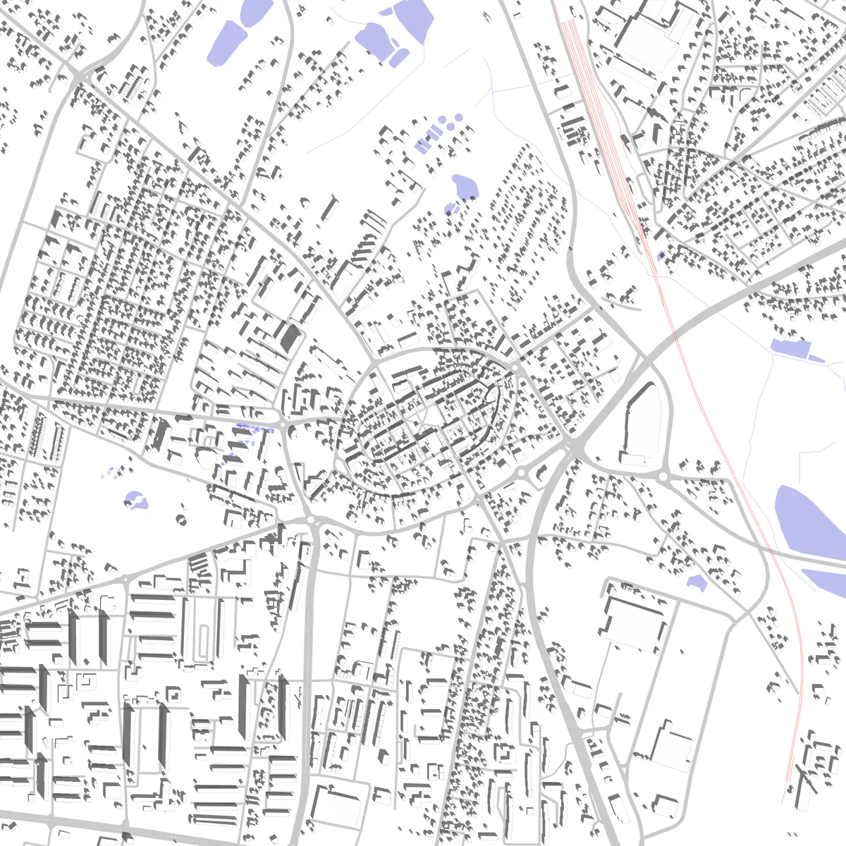 Żory plan zagospodarowania (2,5 km)