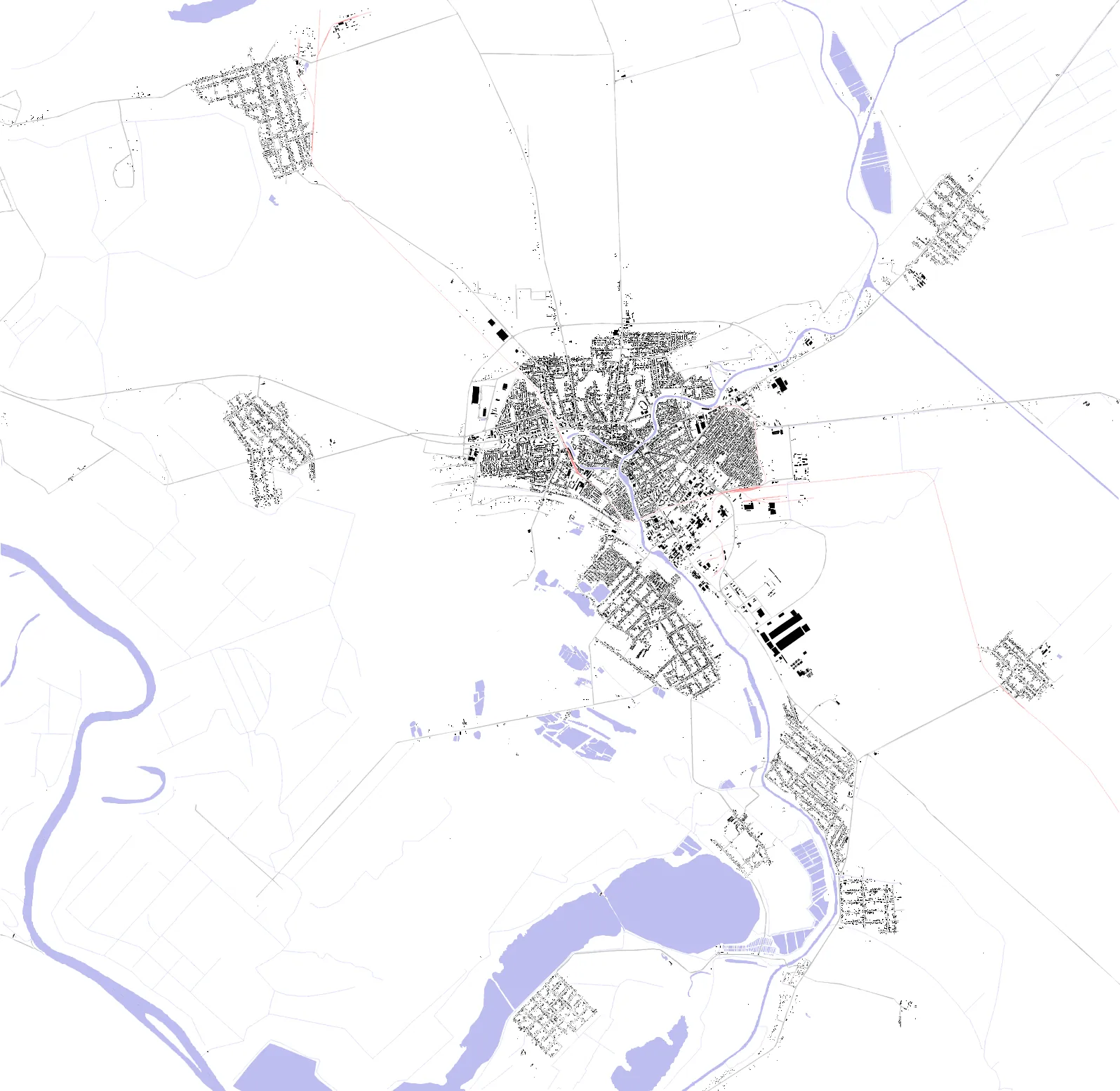 Zrenjanin figure ground plan