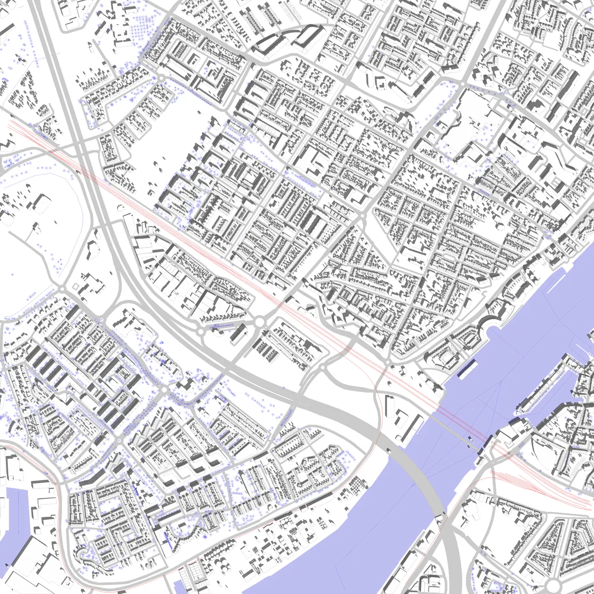 Zwijndrecht situatieplan (2,5 km)